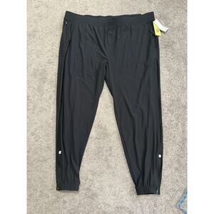 All in Motion Black Run Pants, Size XXL, Zip Ankle Joggers